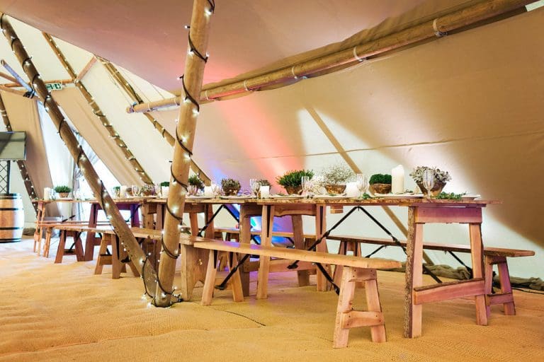Wooden Tables and Wooden Benches