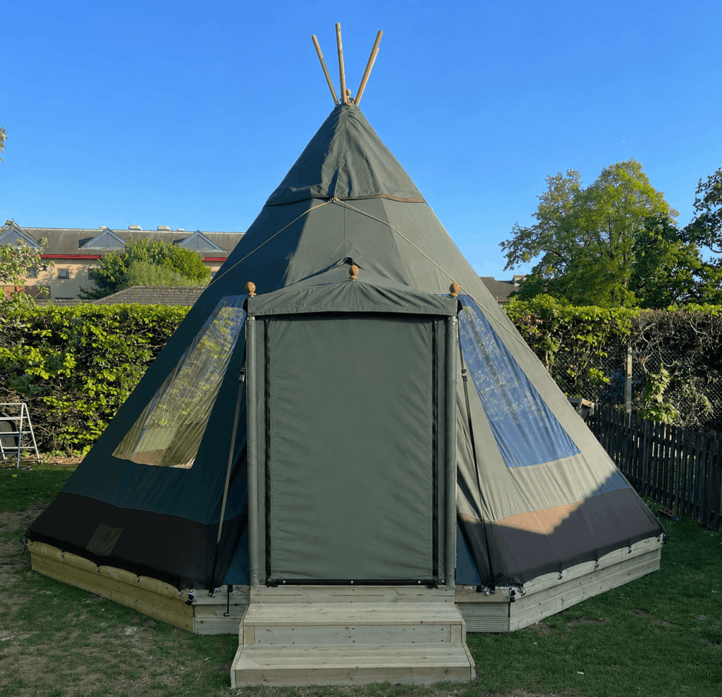 Forest Baby tipi Option 1 canvas zip door 1