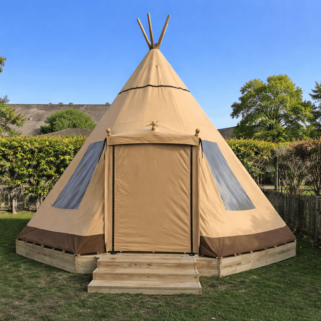 Product Baby Tipi Sand with canvas door 2 1